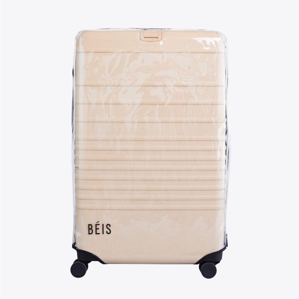 Beis CLEAR medium check-in roller luggage cover - NWT